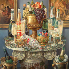 Оригинал схемы вышивки «Натюрморт с шампанским.» (№1967223)