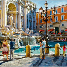 Схема вышивки «The Trevi Fountain.»