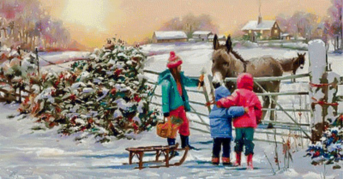 Donkeys Christmas. - richard macneil art.scenarys.children.animals. - предпросмотр