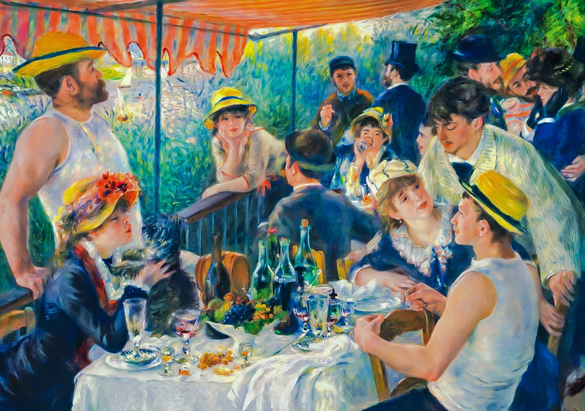 Luncheon of the Boating Party. - pierre auguste renoir paintings. - оригинал