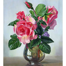 Оригинал схемы вышивки «Розовые розы.» (№1977166)