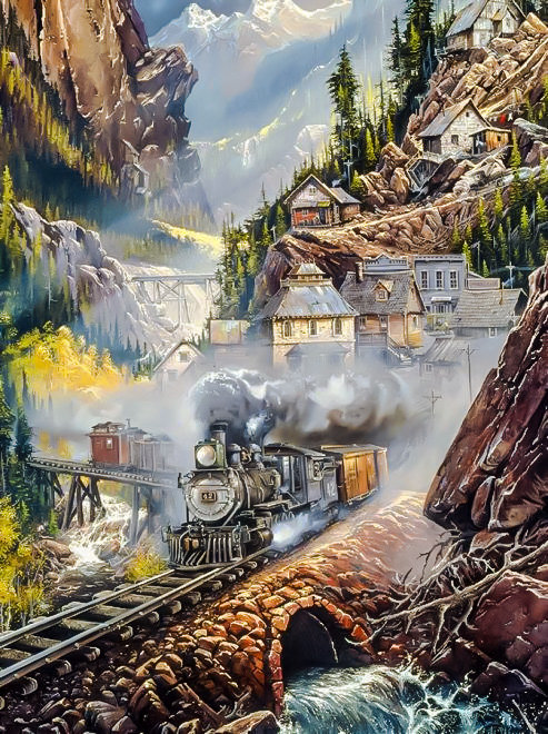 Silver Bell Run. - ted blaylock paintings.landscape. - оригинал
