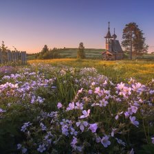 Схема вышивки «Деревенский пейзаж»