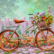 Vintage Bike Flowers.