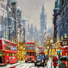 Схема вышивки «Whitehall in Snow.»