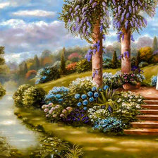 Схема вышивки «Romantic Garden.»