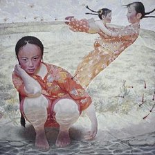 Оригинал схемы вышивки «Wang Longjun, Девушки» (№1983200)
