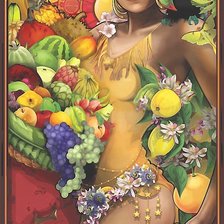 Схема вышивки «Богиня фруктов»