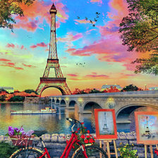 Paris at Sunset.