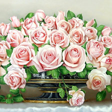 Оригинал схемы вышивки «Розовые розы.» (№1990271)