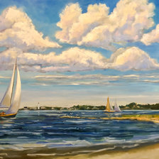 Схема вышивки «Breezy Day at Griswold Point in Old Lyme.»