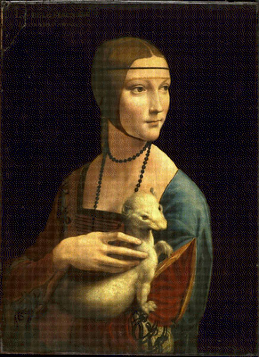 Леонардо да Винчи «Дама с горностаем» - картины - предпросмотр