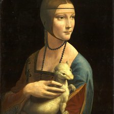 Схема вышивки «Леонардо да Винчи «Дама с горностаем»»