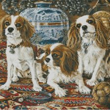 Оригинал схемы вышивки «Три собачки» (№1992005)