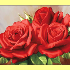 Оригинал схемы вышивки «Красные розы.» (№1995173)