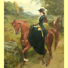 Дама на коне.