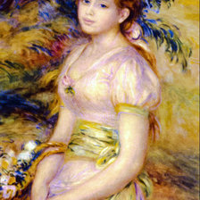 Young Girl with a Basket of Flowers.