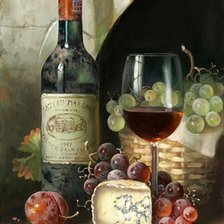 Оригинал схемы вышивки «Вино и сыр» (№1996686)
