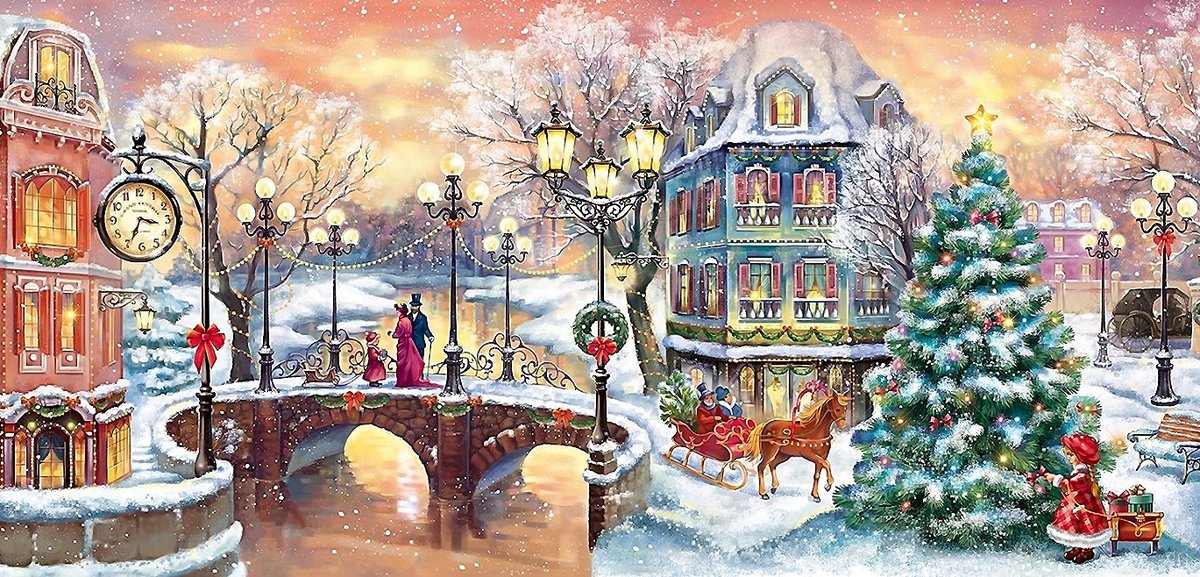 Зимняя сказка - городской пейзаж, зима - оригинал