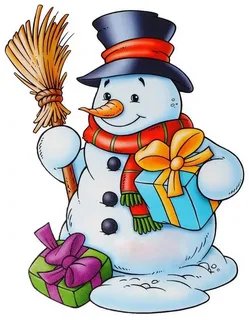 снеговик - зима, снеговик, новый год - оригинал