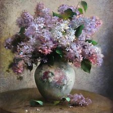 Схема вышивки «Lilacs In Vase»