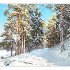 Оригинал схемы вышивки «Зимний лес.» (№2005915)