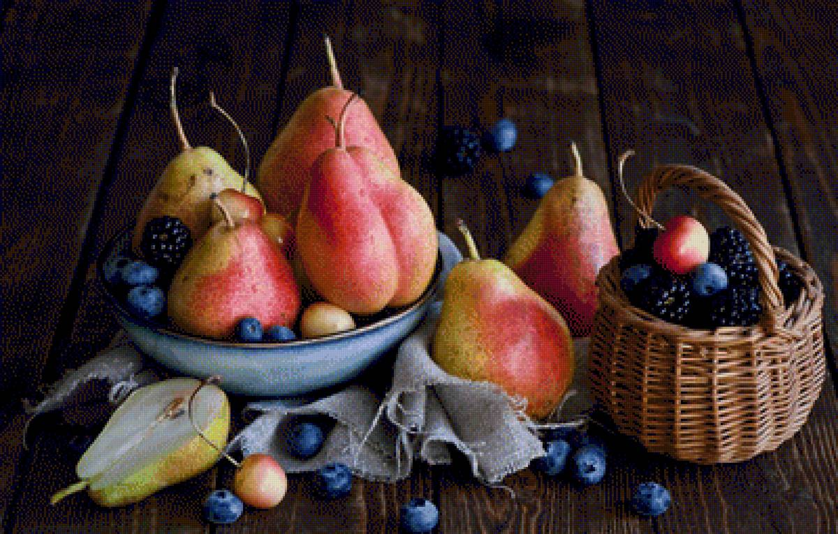 Натюрморт - фрукты, ягоды, груши, натюрморт - предпросмотр