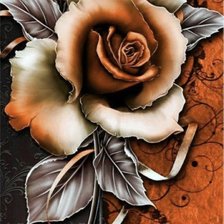 Схема вышивки «Copper Roses»