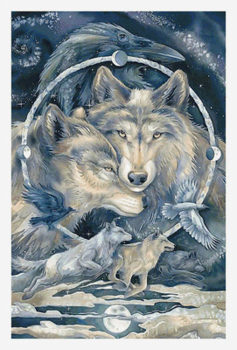 Серия "Тотемы" - волки, животные, тотем, знак - предпросмотр