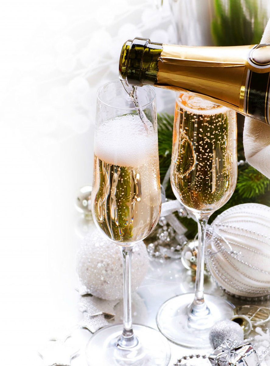 Новый год и шампанское - новый год, шампанское, натюрморт - оригинал