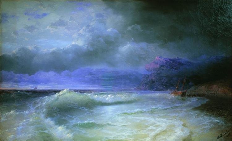 Wave by Ivan Aivazovsky , 1895 - 1895 волна, by ivan aivazovsky - оригинал