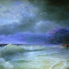 Схема вышивки «Wave by Ivan Aivazovsky , 1895»