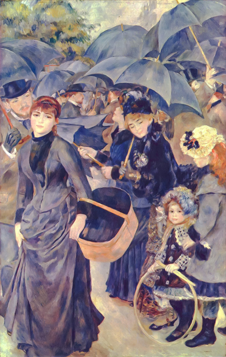 The Umbrellas. - pierre auguste renoir paintings.scenarys.people. - оригинал