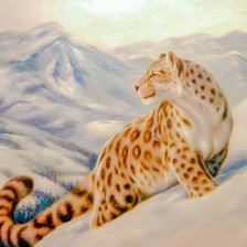 Оригинал схемы вышивки «Snow Leopard.» (№2025915)