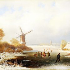 Оригинал схемы вышивки «голландский пейзаж» (№2028705)