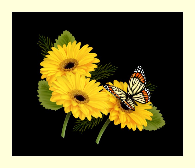 №2033997 - цветы, натюрморт, бабочки - оригинал