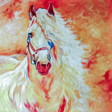 Схема вышивки «Fire Horse.»