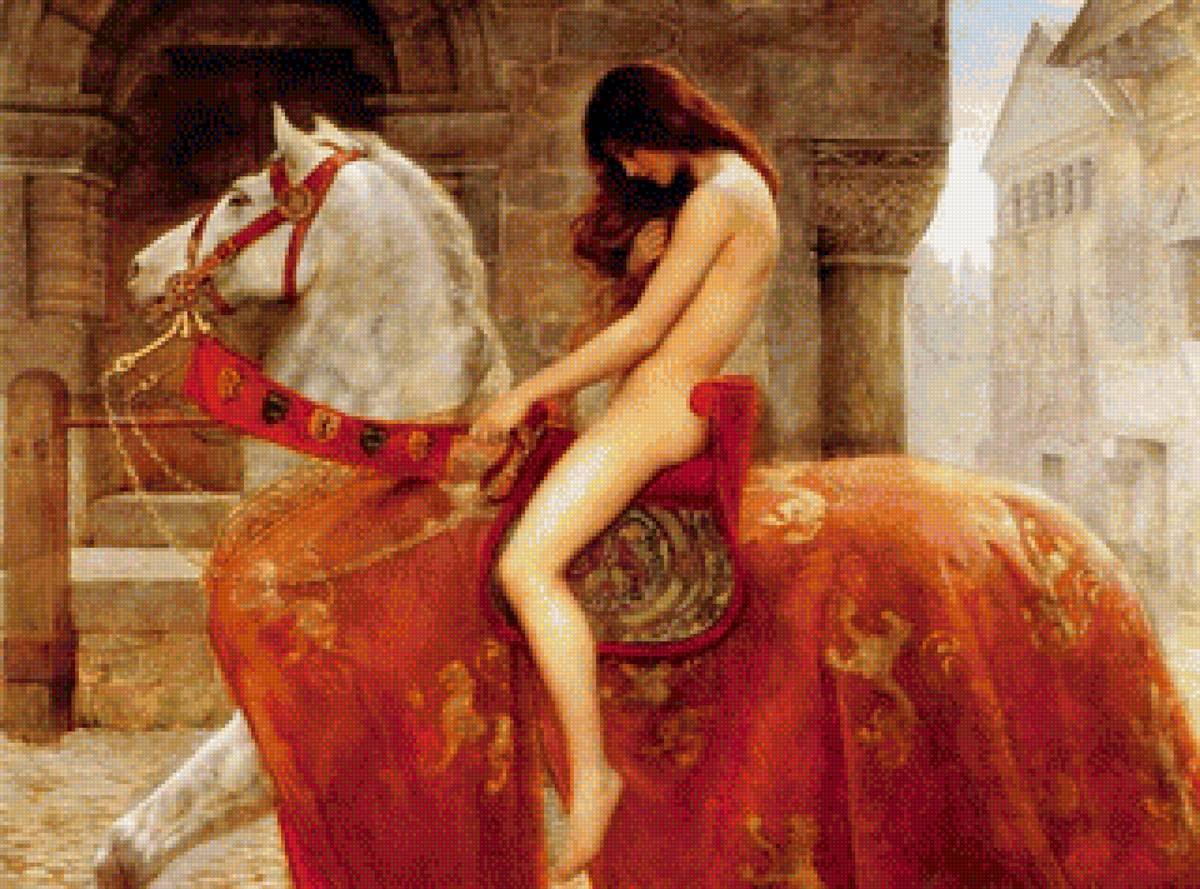 Леди Годива - картина, лошадь, женский образ, средневековье, девушки - предпросмотр