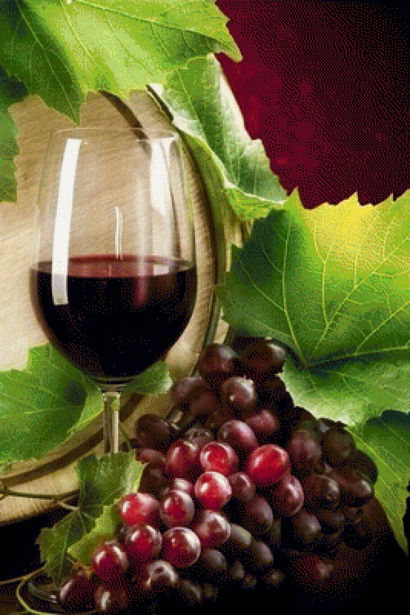 Виноградное вино - виноград, бокал, ягоды, вино - предпросмотр