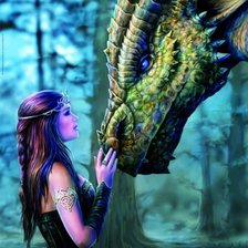 дракон и девушка