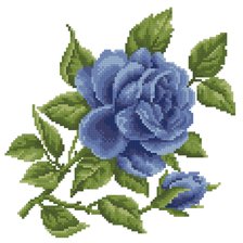 Оригинал схемы вышивки «Роза сиреневая» (№2041114)