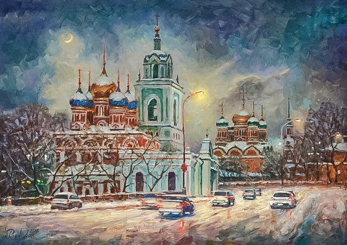 Welcome Winter. - razzhivin igor painter.snowscapes.cityscape. - оригинал