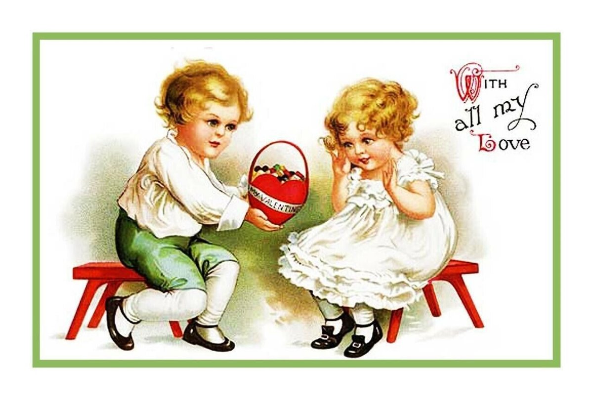 Валентинка - сердца, валентинов день, поздра, любовь, ангелы, день влюбленных - оригинал