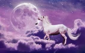 Луна и белая лошадь - космос, небо, фото, луна, лошадь, планеты, картина - оригинал
