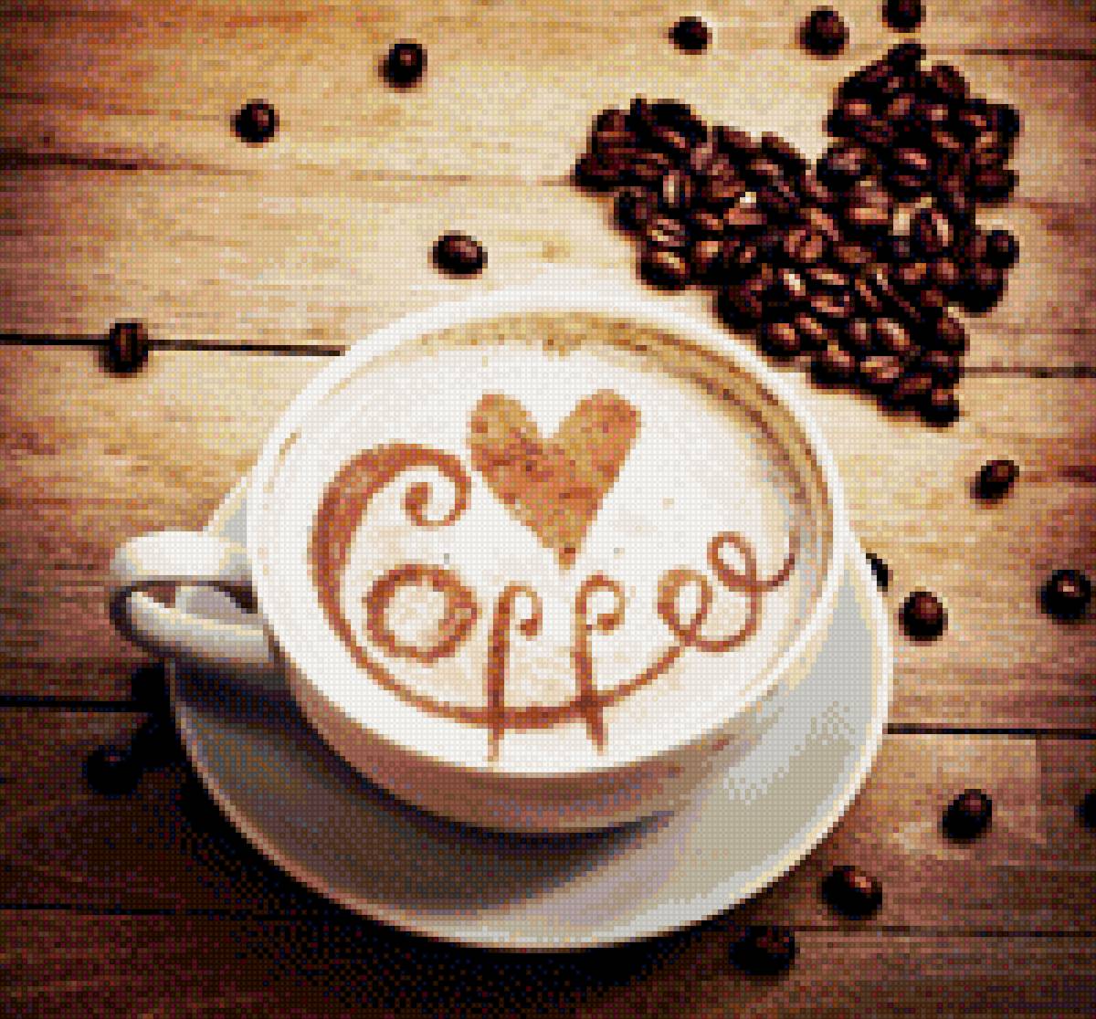 Кофе - чашка, сердце, кофе - предпросмотр