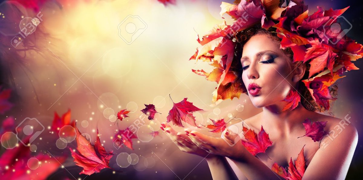 Девушка и осень - красота, образ, природа, девушка, женщина, картина, лучи - оригинал