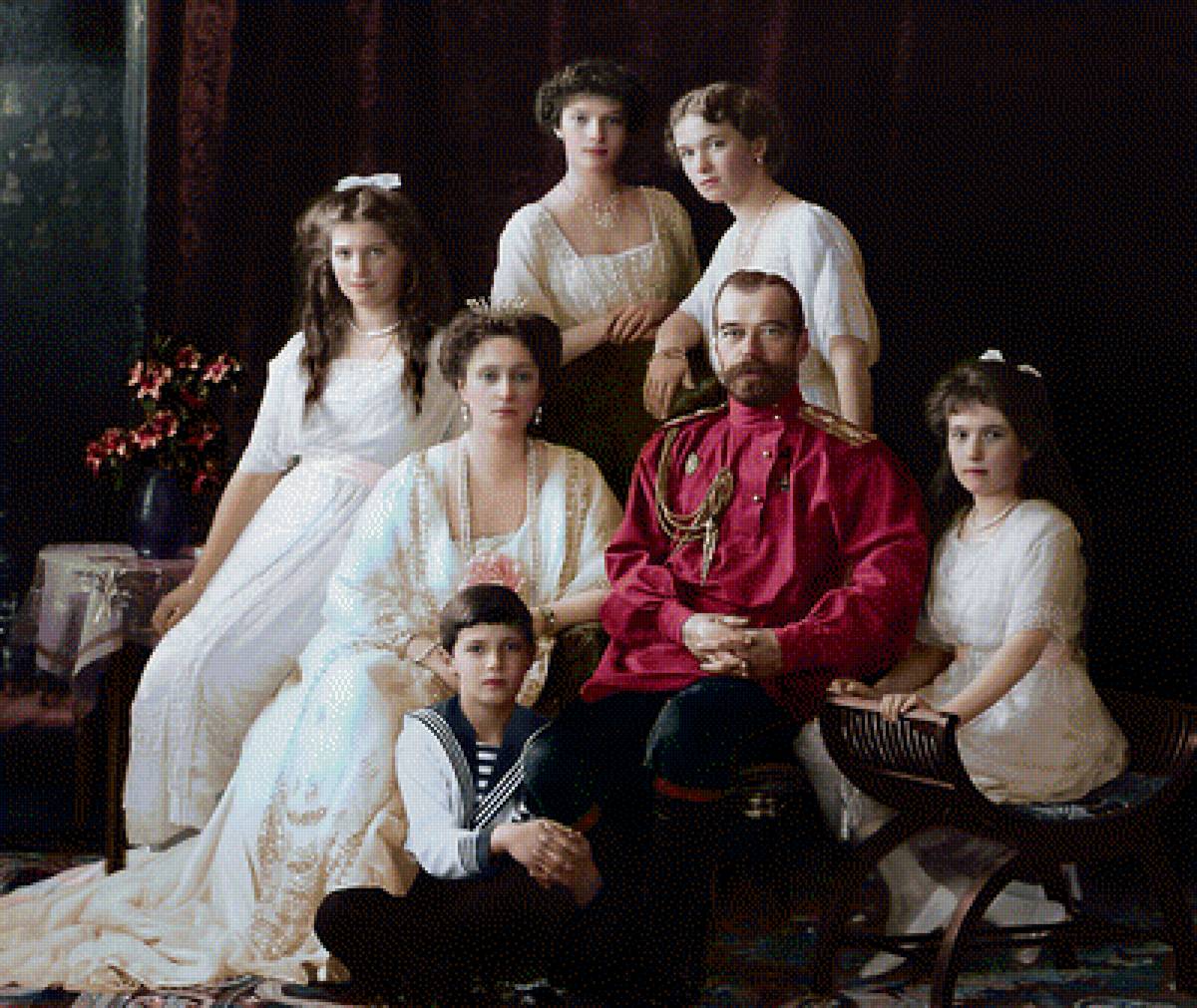 Император Николай II с семьей - люди, семья, портрет, история, романовы - предпросмотр