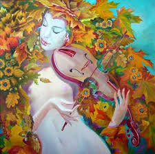 Девушка и музыка - природа, картина, женщина, красота, девушка, образ, музыка - оригинал