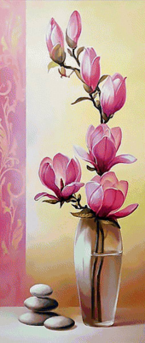 панно "Орхидея в вазе" - ваза, цветы, натюрморт., орхидея, панно - предпросмотр
