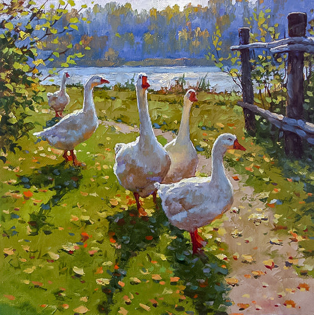 From the River to Home. - dmitry levin painter.scenarys.birds. - оригинал